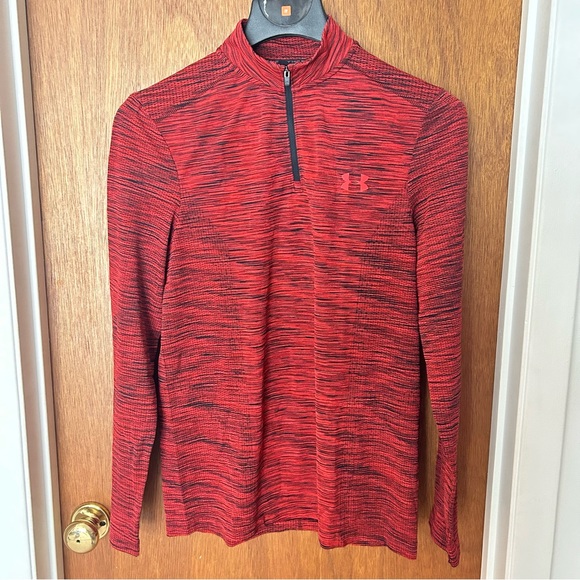 Under Armour Shirts Red Under Armour Quarter Zip Poshmark